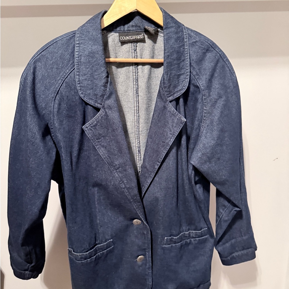 Vintage Dark Blue Denim Jacket